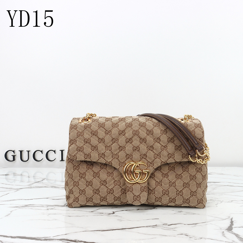 Gucc1 YD1561 Monogram Canvas Shoulder Bag