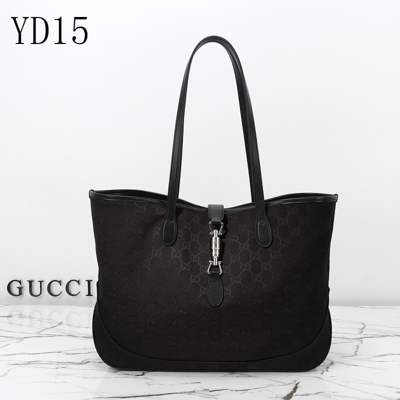 Gucc1 YD1558 Monogram Canvas Tote Bag