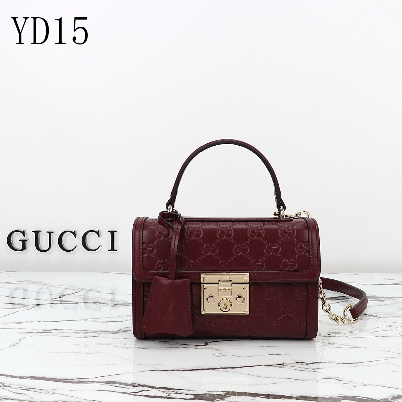 Gucc1 YD1561 Mini Top Handle Bag with GG Supreme Embossing