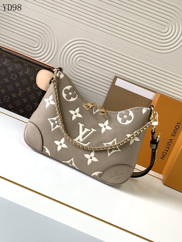 LVutton YD9853 Boulogne Bag Monogram Empreinte Gray