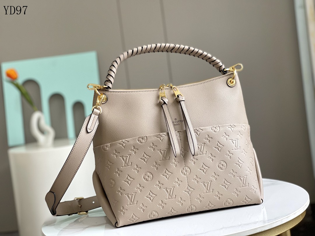 LVutton YD97 Monogram Empreinte Leather Shoulder Bag