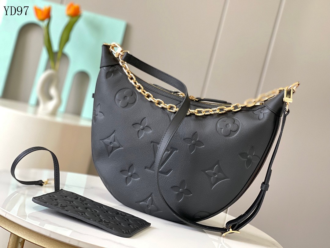 LVutton YD97060 46725 Monogram Empreinte Leather Hobo Bag