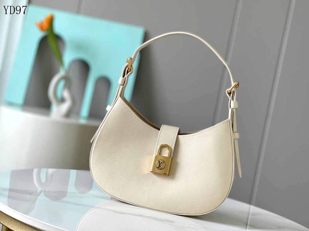 LVutton YD97050 24885/24611/24990 White Leather Clutch