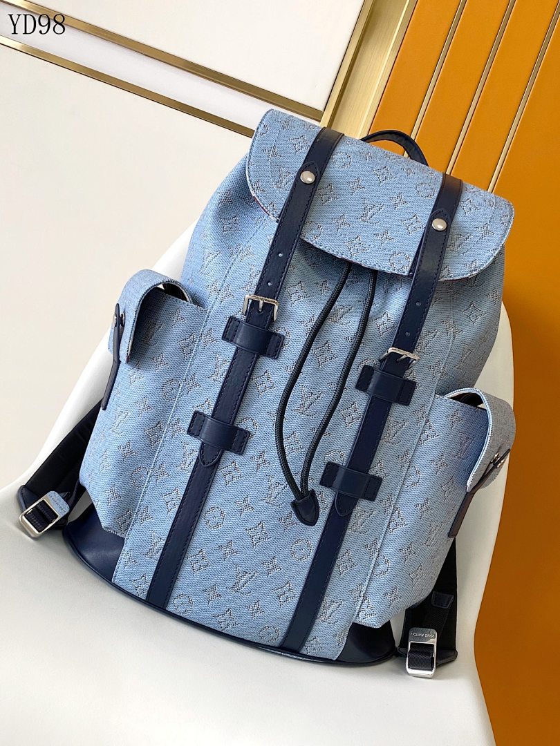 LVutton YD98072 M14676 Blue Monogram Eclipse Belt Bag