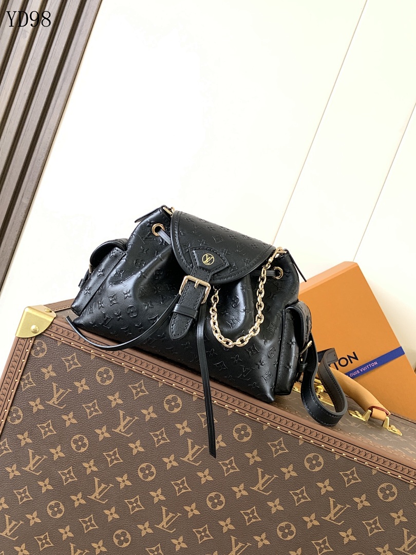LVutton YD98070 M25554 Black Monogram Empreinte Leather Crossbody Bag