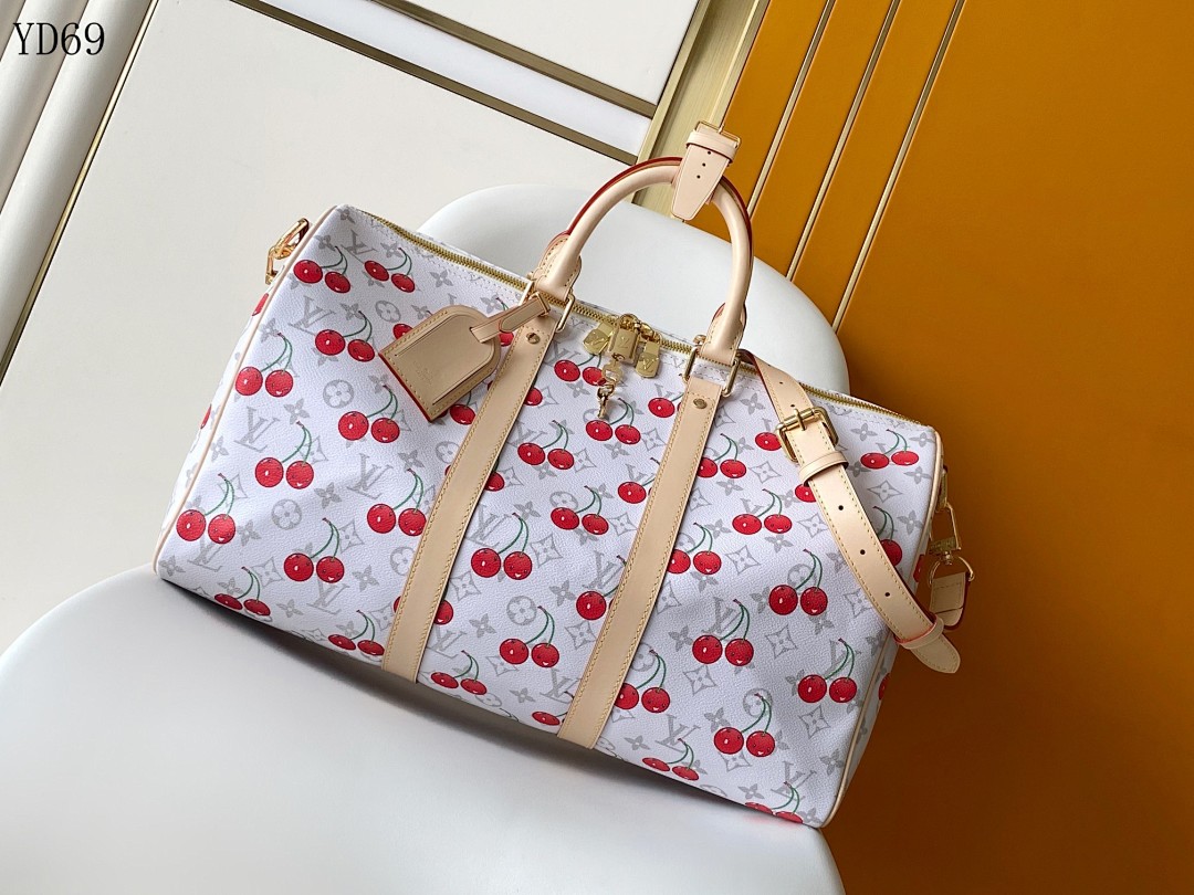 LVutton Keepall Duffle Cherry Monogram
