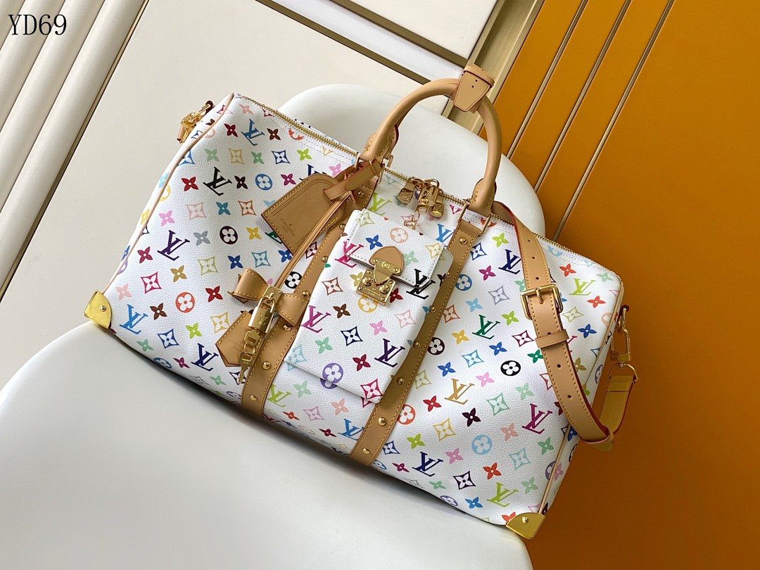 LVutton x Murakami 20 Year Anniversary Celebration Keepall Duffle