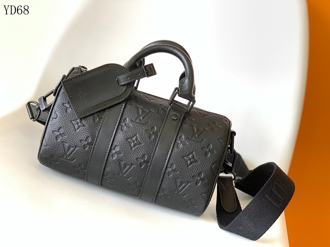 LVutton YD68058 M20900 Black Monogram Empreinte Cylinder Bag