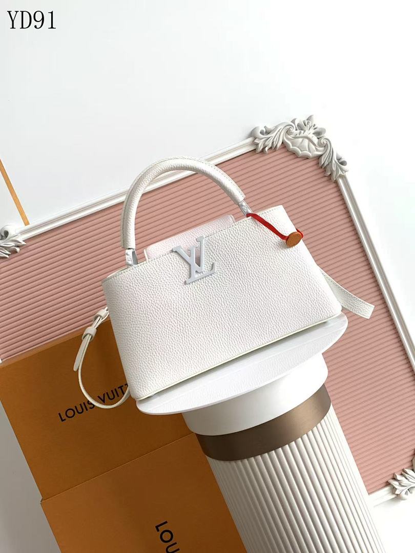 LVutton YD910120 M25256 Small White Capucines Bag