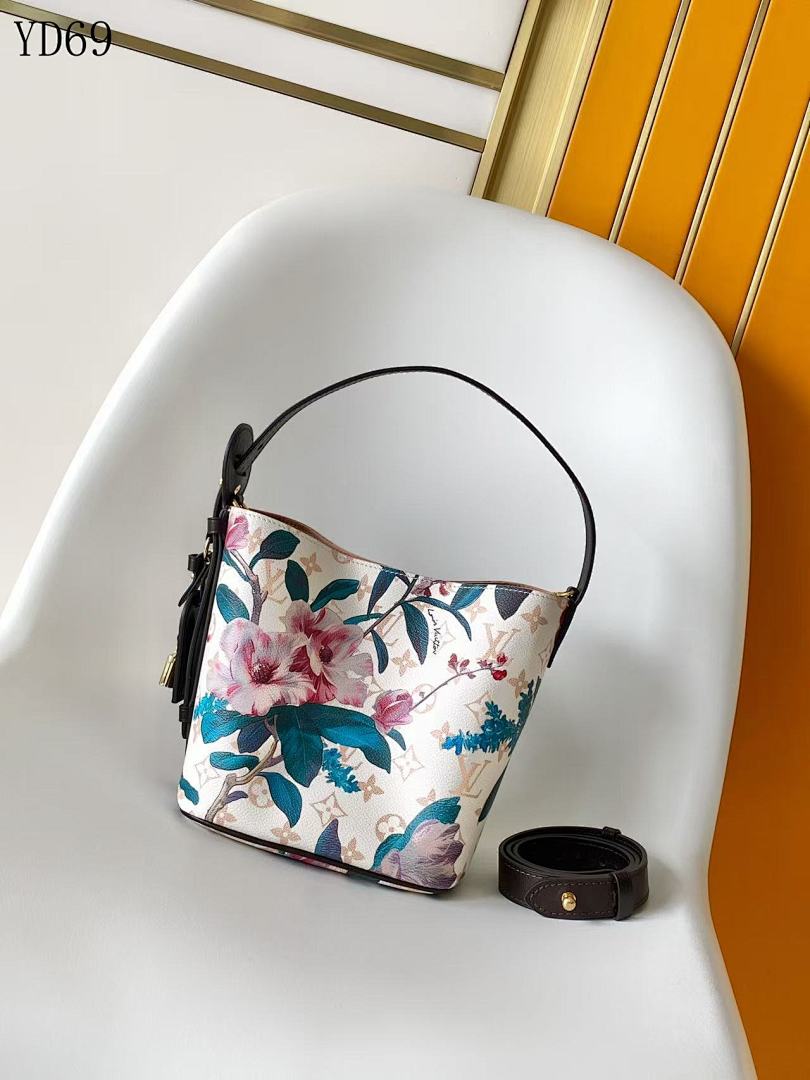 LVutton YD6948 N30025 Black N30013 Rose Red M29067 Lotus Flower Bucket Bag 1 LVutton YD6948 N30025 Black N30013 Rose Red M29067 Lotus Flower Bucket Bag