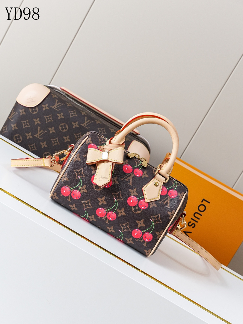 LVutton YD9850 Cherry Monogram Speedy 20