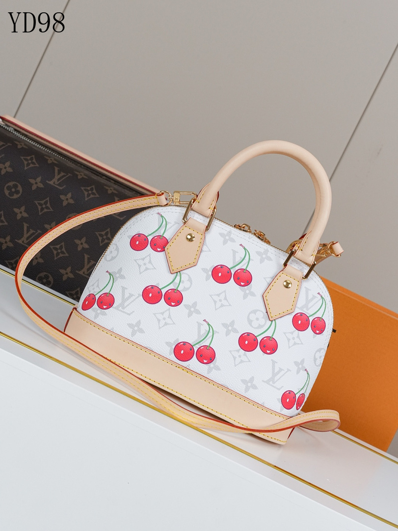 LVutton YD9853 Cherry Print Speedy 25 1 LVutton YD9853 Cherry Print Speedy 25